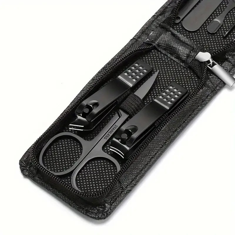 Набор инструментов для маникюра и педикюра дорожный набор ножницы,пинцет,пилочка 6 шт в кейсе цвет черный Каменец-Подольский - изображение 5