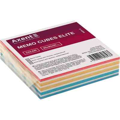 Папір для нотаток Axent непроклеєний Elite Color 90х90х20мм (8024-A) Вінниця