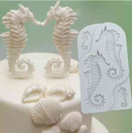 Молд рыба Морской конёк 123 на 64 мм серый Киев