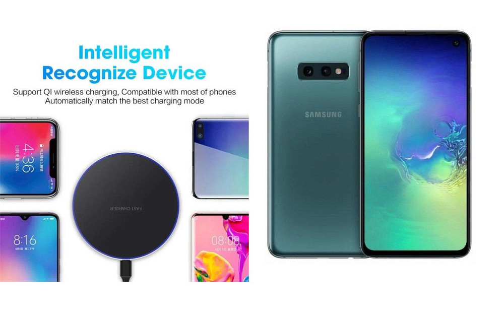 Беспроводное зарядное устройство Copper до 30W для Nokia 9 DS, USB-C, LED Киев - изображение 4