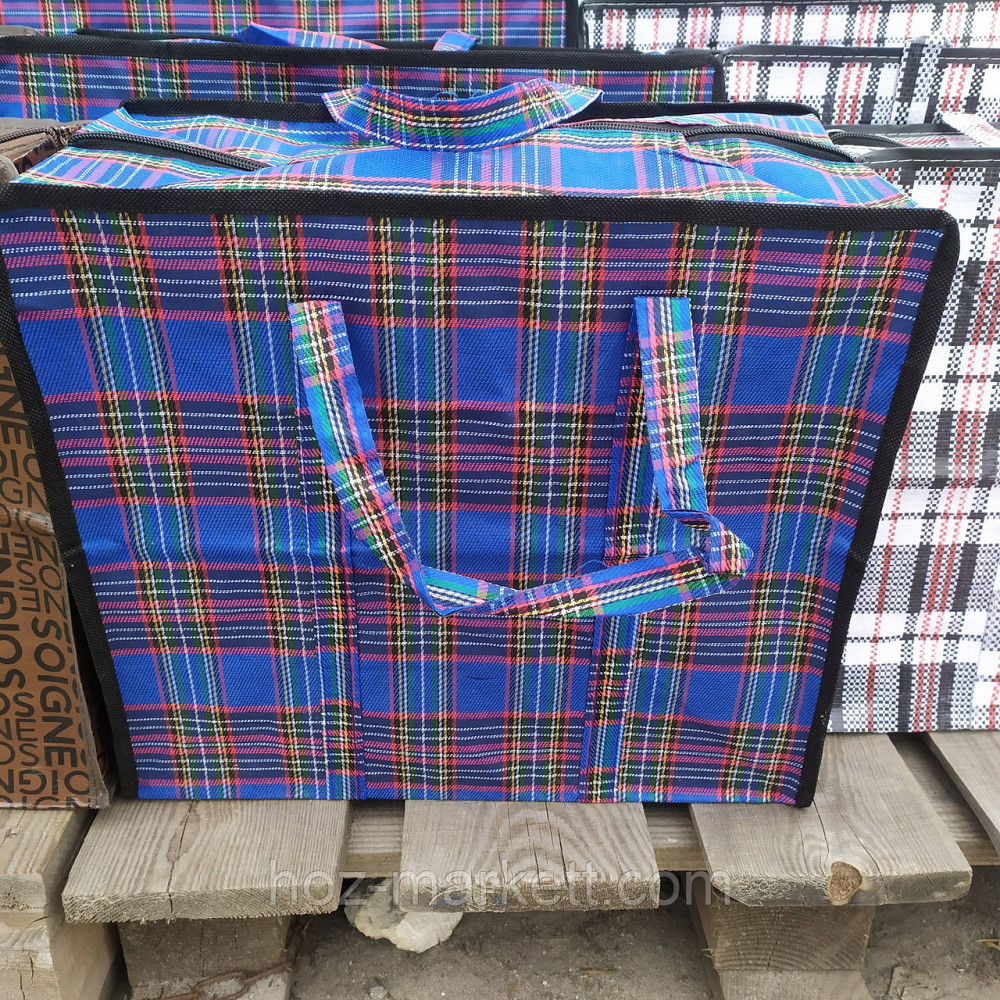 Сумка хозяйственная тканевая с молнией 50 х 55 х 25 см 6 шт упаковка Т3 Харьков - изображение 1