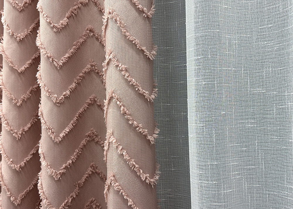 Комплект штор VR-Textil Лен Букле № 1811ш Пудровый 200х295 см 2 шт (32-129) Киев - изображение 7