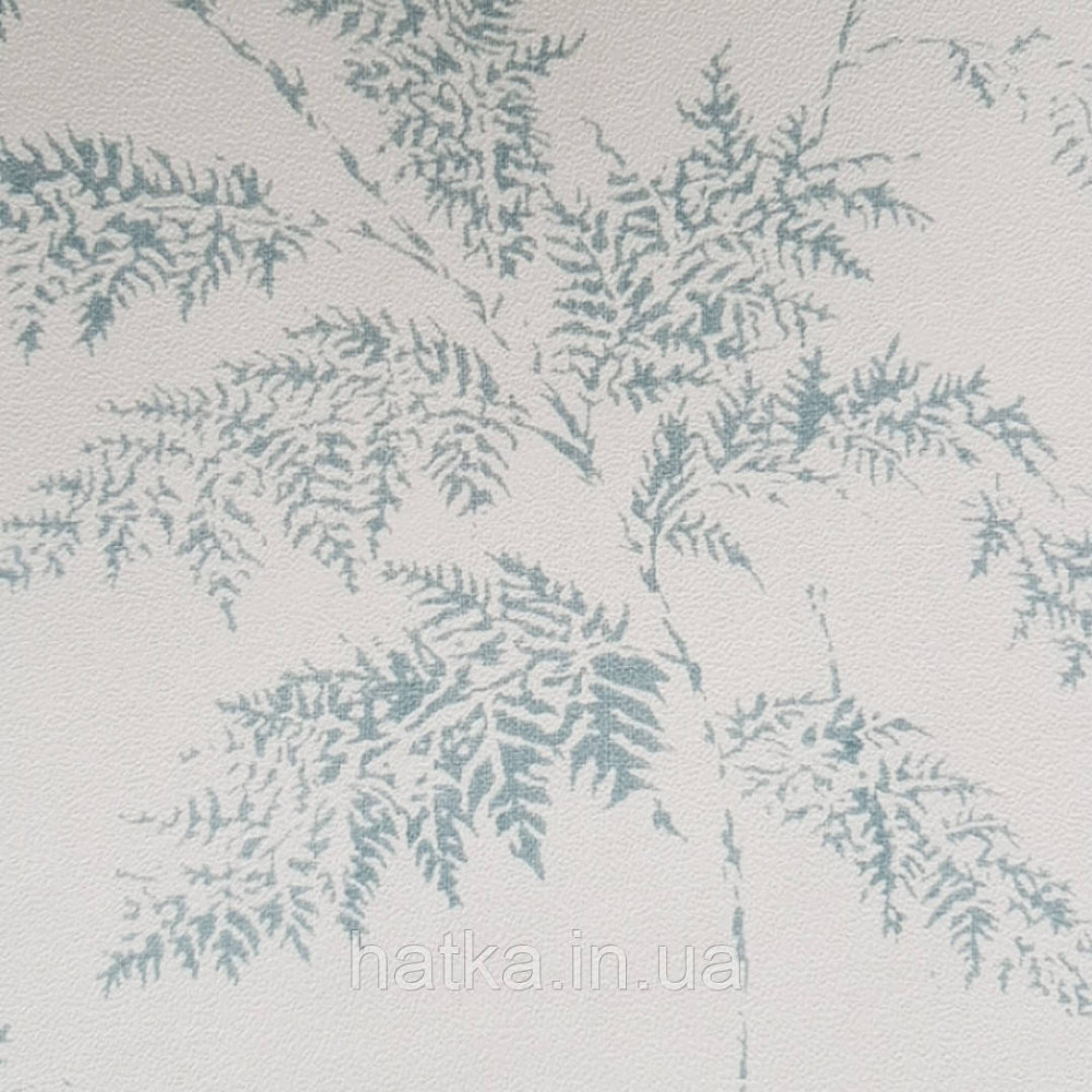 Шпалери флізелінові дитячі еко Lutece Tartine et Chocolat ніжні великі гілки листя бірюзові на білому Київ - фото 2