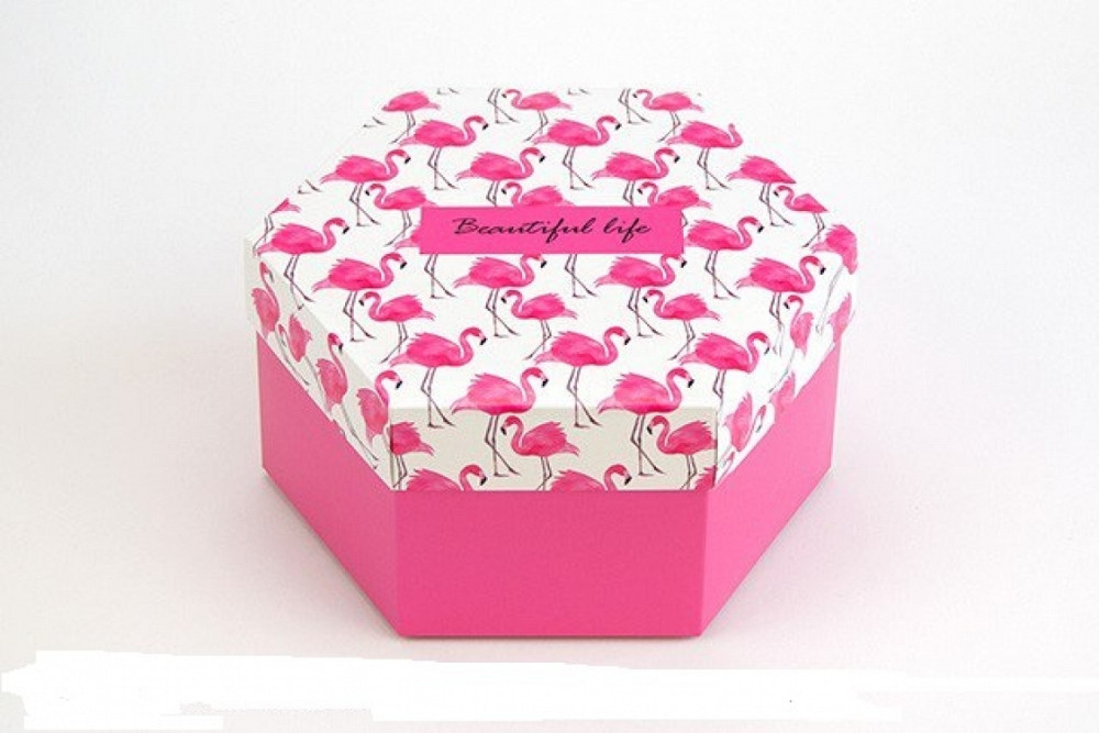 Подарункова коробка Шестигранне Життя прекрасне 20*10см Вінниця - фото 1