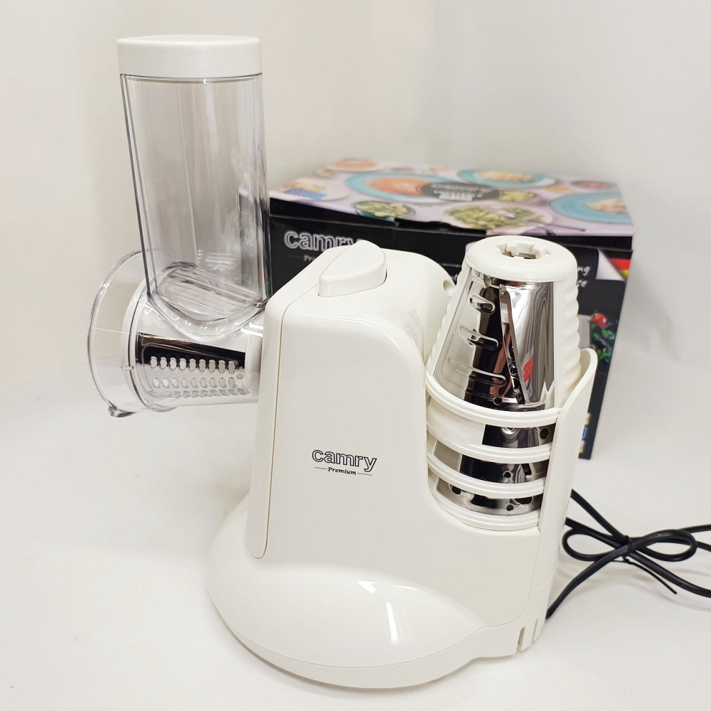 Електрична овочерізка Camry CR 4816 150Вт з 5 змінними насадками для швидкого овочів XZ-89 Львів - фото 10