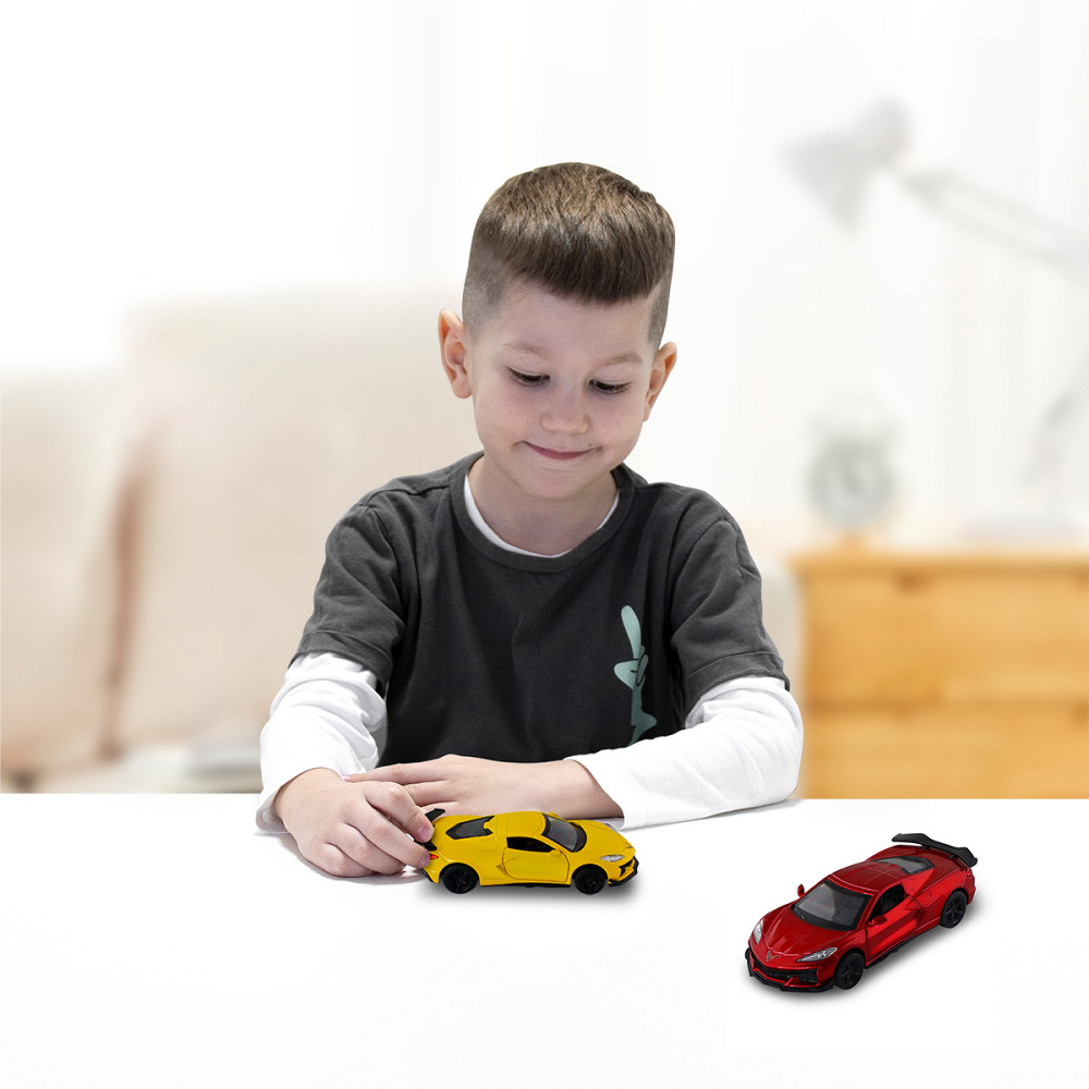 Автомодель – Chevrolet Corvette C8 Z06 2024 (жовтий, червоний) Днепр - изображение 18