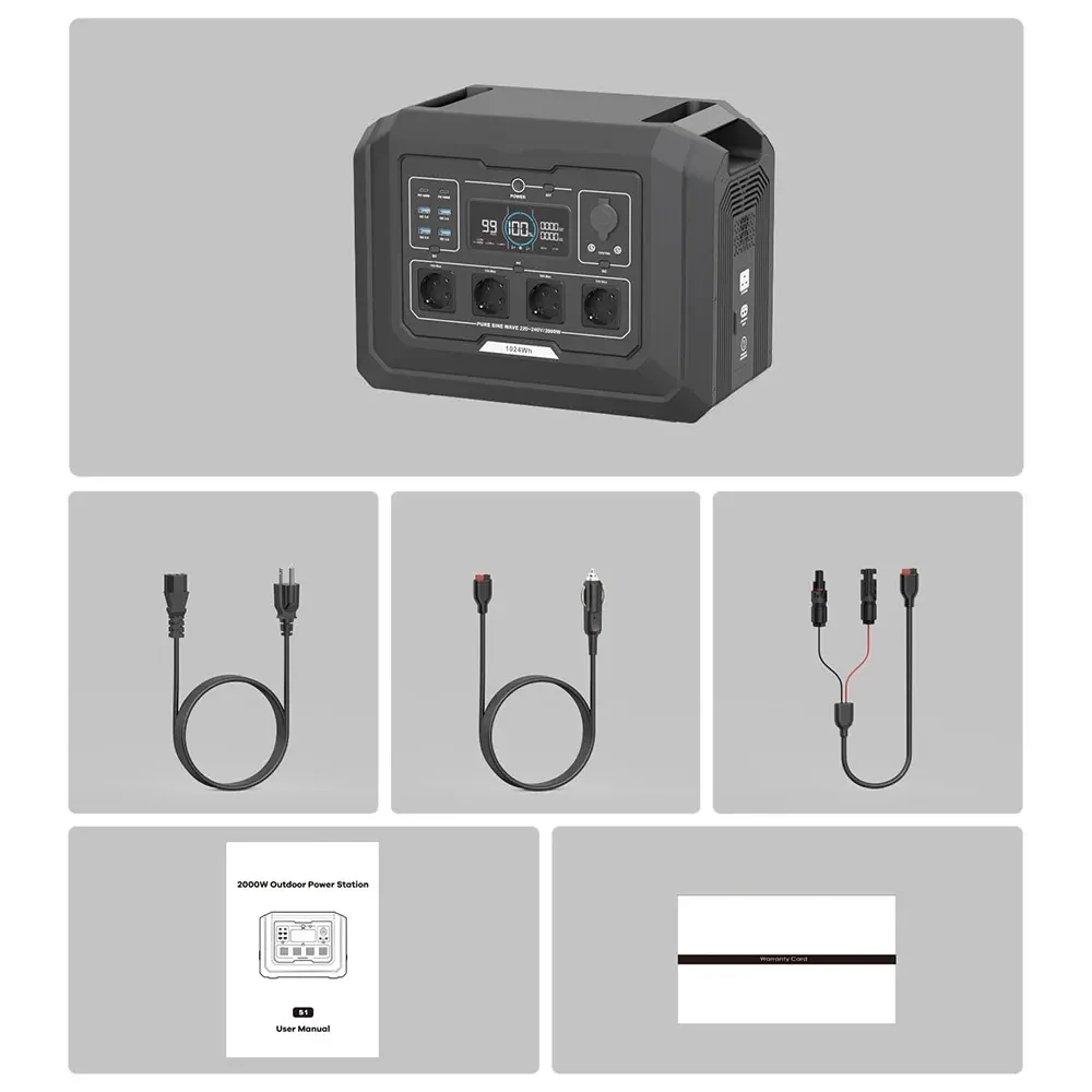 Портативна зарядна станція OUPES Mega 1 S1 2000W 1024Wh LiFePO4 (42-00306) Київ - фото 4