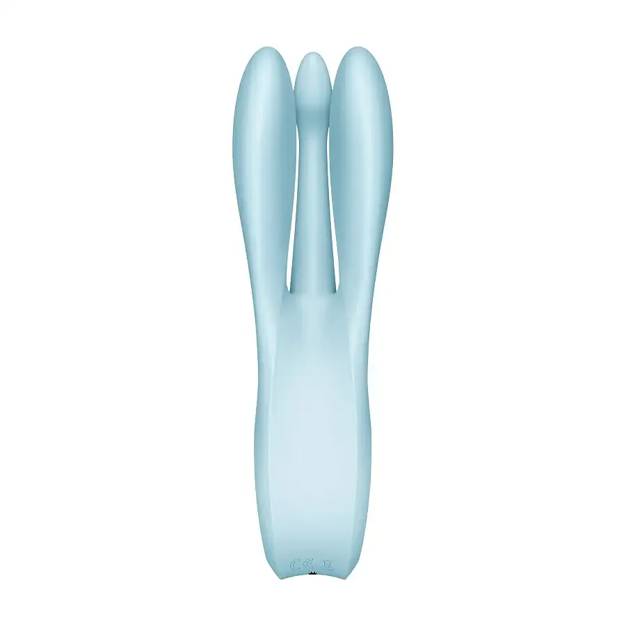 Клиторальный вибратор Satisfyer Threesome 1 Light Blue с тремя гибкими пальчиками Львов - изображение 4