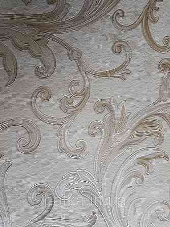Шпалери вінілові на паперовій основі Sirpi Italian Silk 7 вензель бежевий великий основа під штукатурку Київ
