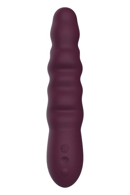 Вибратор классический рельефный Dream Toys ESSENTIALS Ripped Power Vibe, фиолетовый Sex Aura Киев - изображение 4