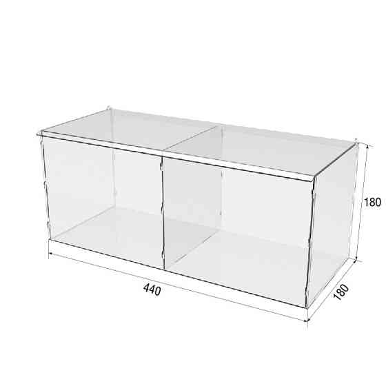 Коробка акрилова EKOSTAR 2 комірки 440х180х180 з кришкою Київ