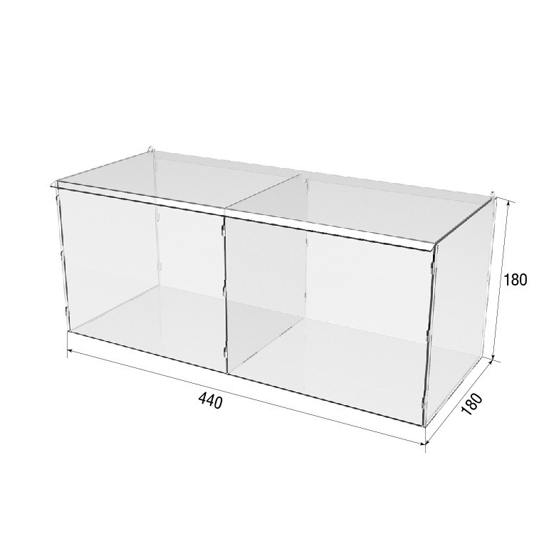 Коробка акрилова EKOSTAR 2 комірки 440х180х180 з кришкою Київ - фото 3