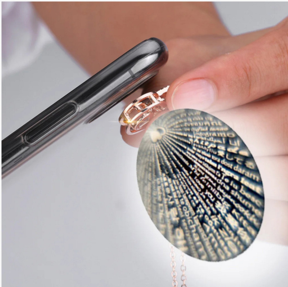 Кулон з проекцією 100 зізнань у коханні Серце Київ - фото 2