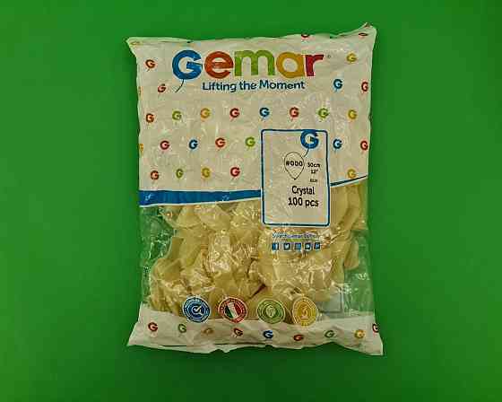 Повітряні кульки прозорі 12" (30 см) 100 шт Gemar (1 пач.) Харків