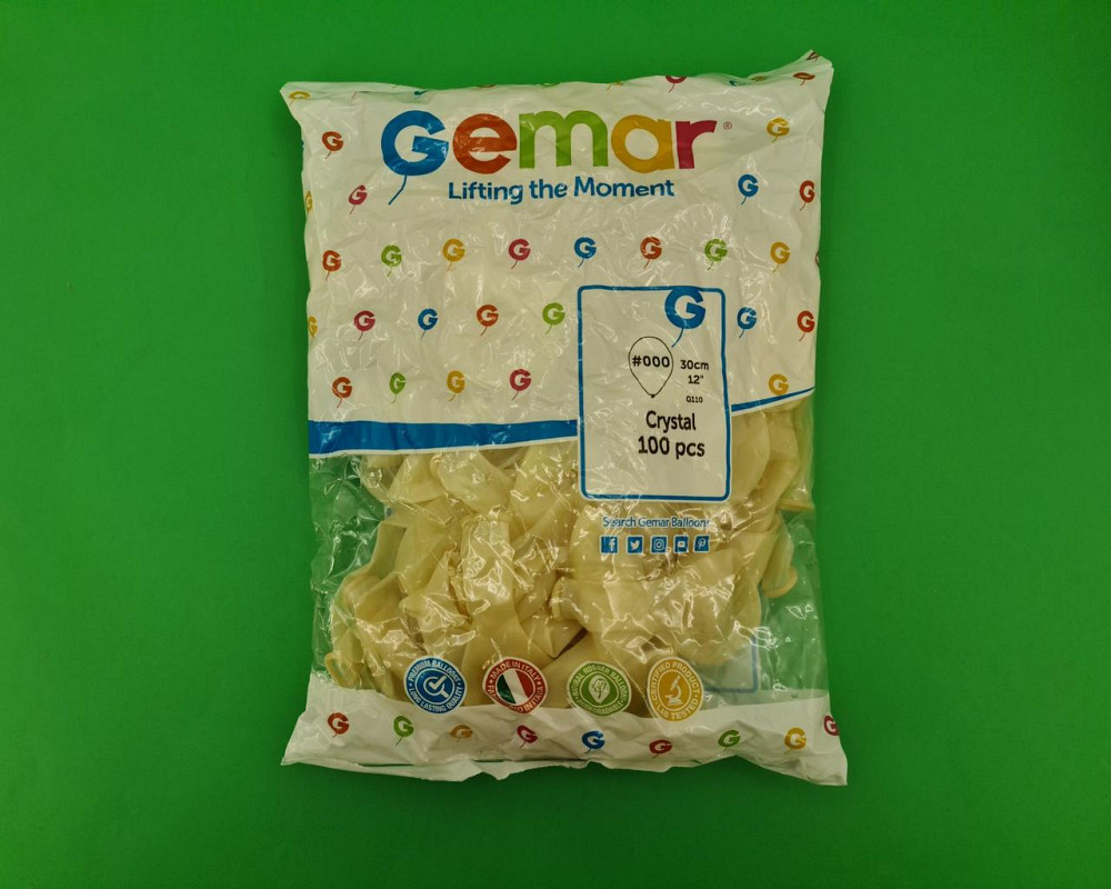 Повітряні кульки прозорі 12" (30 см) 100 шт Gemar (1 пач.) Харків - фото 1