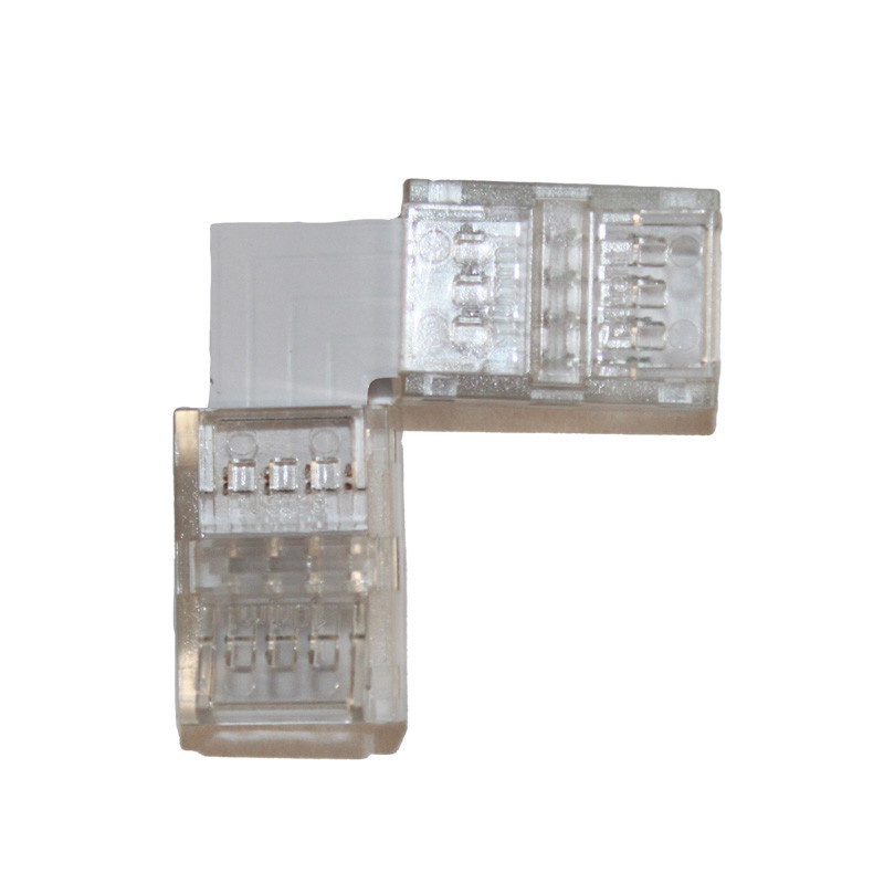 Коннектор L-образный 10 мм лента-лента RGB IP65, прозрачный Днепр - изображение 1