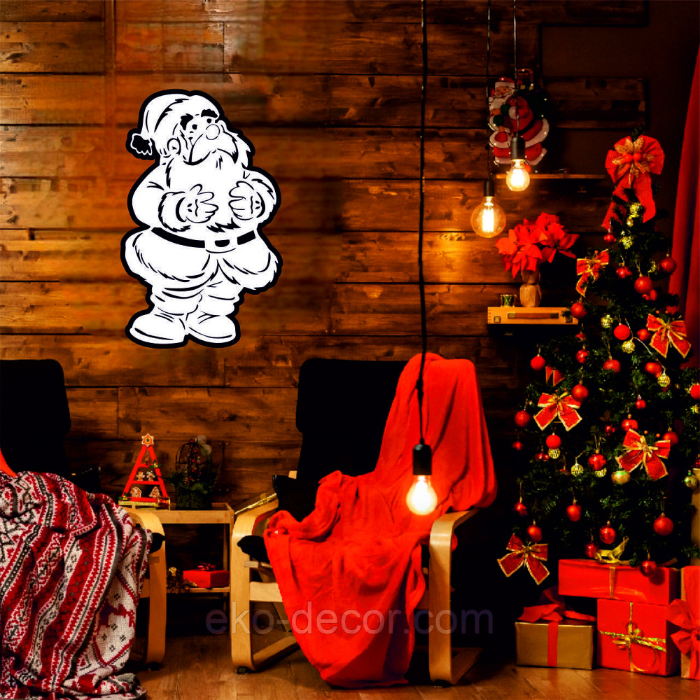 Декоративное настенное Панно «Дед Мороз», Декор на стену Киев - изображение 3