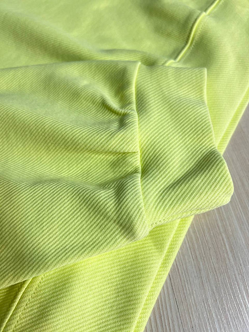 Свитшот женский U S 36918 оверсайз рубчик диагональ вышивка 