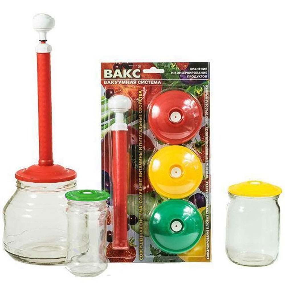 Вакуумні кришки для консервації та довгого зберігання продуктів 9шт + насос, ВАКС / Ручна вакуумна система Київ - фото 7