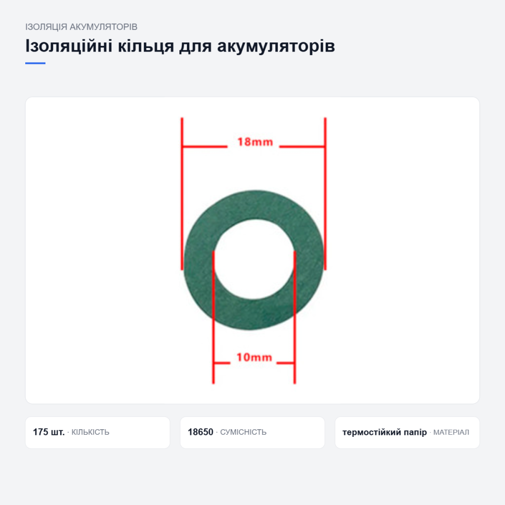 Изоляционные кольца для аккумуляторов 18650 Киев - изображение 16