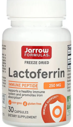 Лактоферін Jarrow Formulas Lactoferrin 250мг 30 раст капс Київ