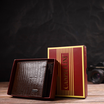 Портмоне Canpellini Из натуральной кожи Коричневое (21785) Винница - изображение 3