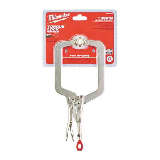 Затискач-струбцина тип С Torque Lock MILWAUKEE, 88х114мм (шарнірні губки), 230мм Одеса