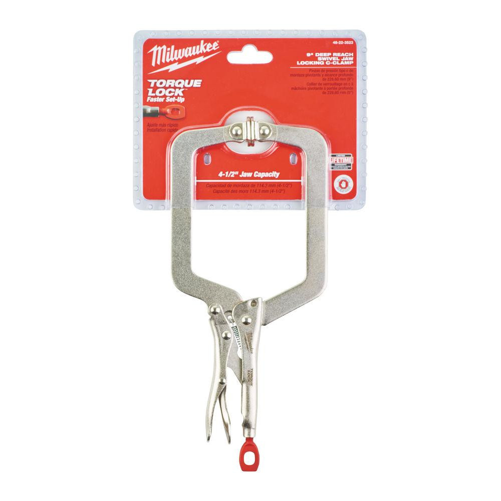 Затискач-струбцина тип С Torque Lock MILWAUKEE, 88х114мм (шарнірні губки), 230мм Одеса - фото 2