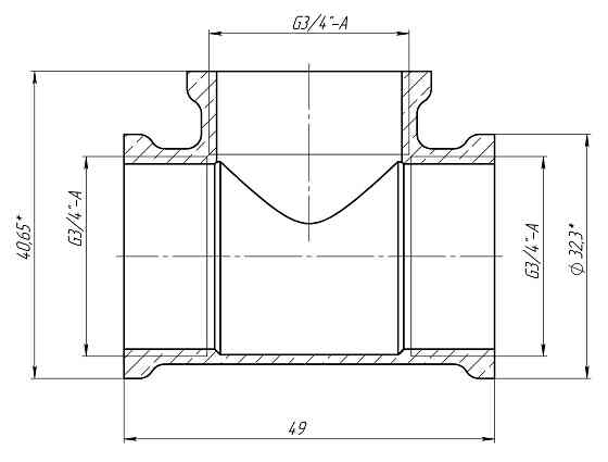 Трійник 3/4″ВВВ латунний LT441S OPTIMUM Киев