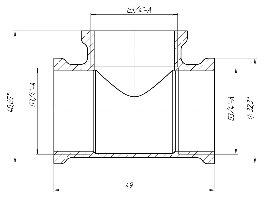 Трійник 3/4″ВВВ латунний LT441S OPTIMUM Тернополь - изображение 3