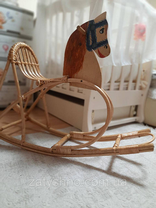 Кресло качалка лошадка детская из лозы Киев - изображение 2