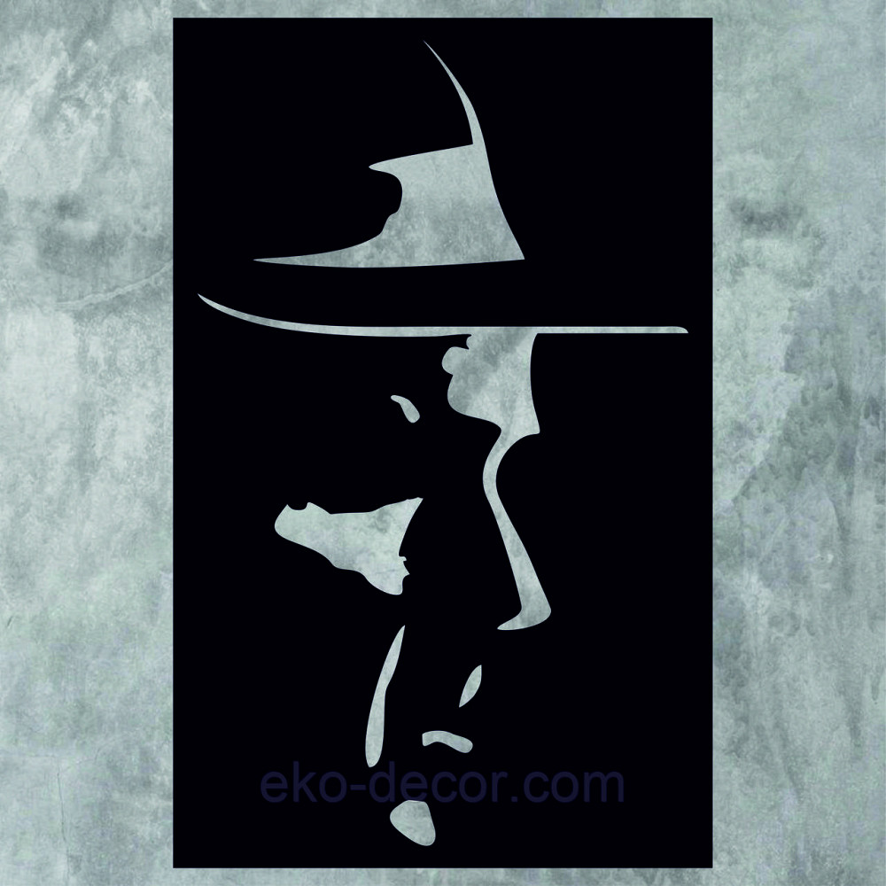 Декоративное настенное Панно «Силуэт мужчины», Декор на стену 110*69 см, Черный Киев - изображение 7