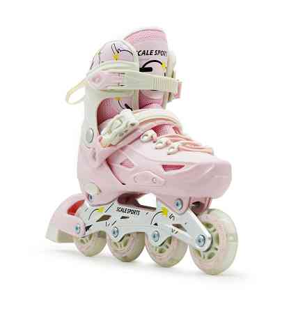 Дитячі ролики з м'якими поліуретановими колесами Scale Sports LF605. LIGHT-PINK. Розмір 34-38 Одеса