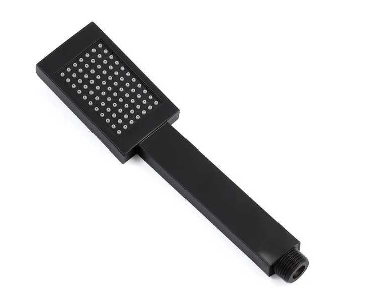 Душевой гарнитур Quyanre со скрытым монтажем Лейка 400х400 мм (Черный) Винница - изображение 8