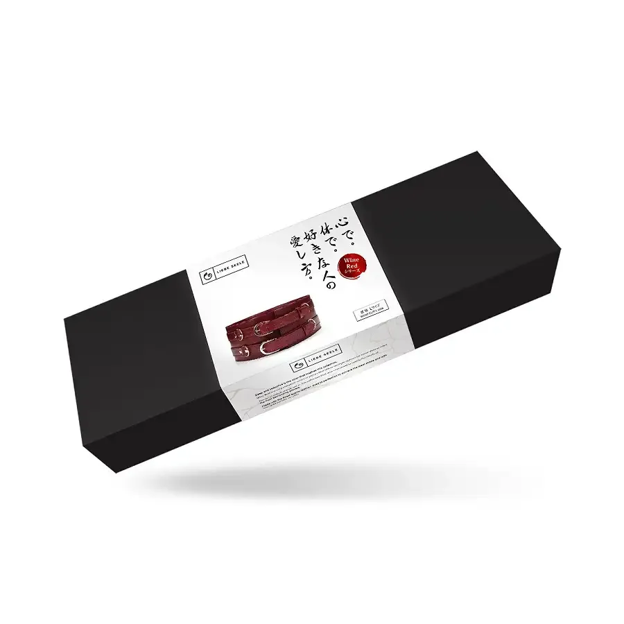 Шкіряний пояс для бондажу Liebe Seele Wine Red Waist Cuff L Size Львів - фото 8