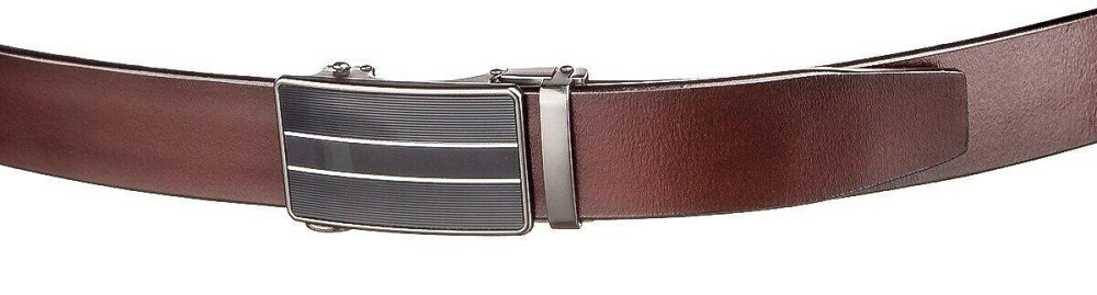 Крепкий мужской ремень с автоматической пряжкой Коричневый (Vintage) Киев - изображение 4
