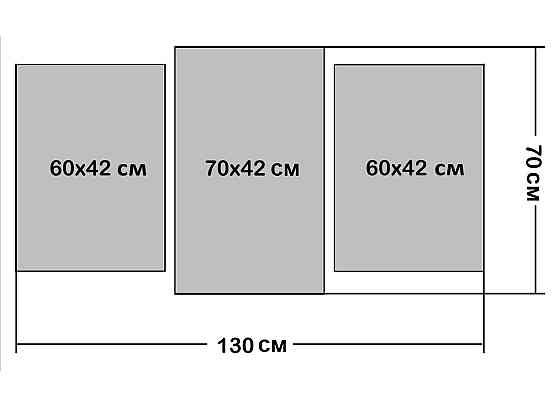 Модульная картина в гостиную / спальню  Пляж  Art-677_3 70x130 см Киев