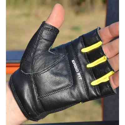 Перчатки для фитнеса PowerPlay 9058 Energy чорно-жовті M (PP_9058_M_Energy) Винница