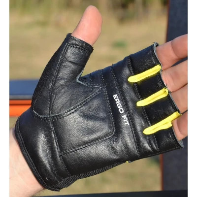 Перчатки для фитнеса PowerPlay 9058 Energy чорно-жовті M (PP_9058_M_Energy) Винница - изображение 5