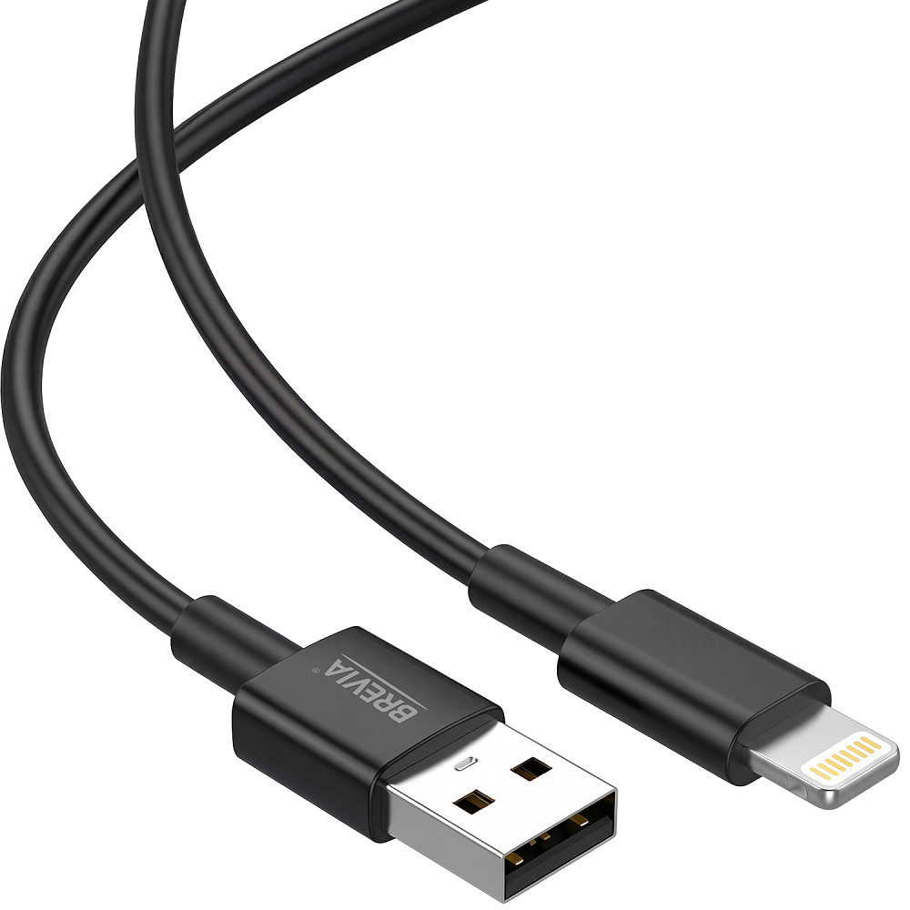 Кабель Brevia USB to Lightning 2,4А 1м, чорний box (55100BULC1) Львів - фото 3