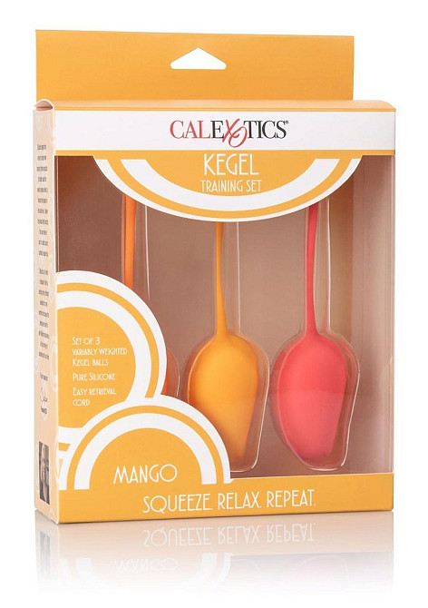 Набір вагінальних кульок - Calexotics Kegel Training Set Mango Sex Aura Київ - фото 2