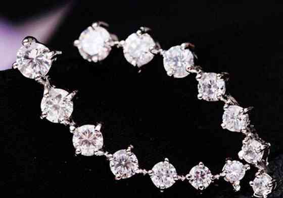 Серьги гвоздики женские под серебро, цинковый сплав Киев