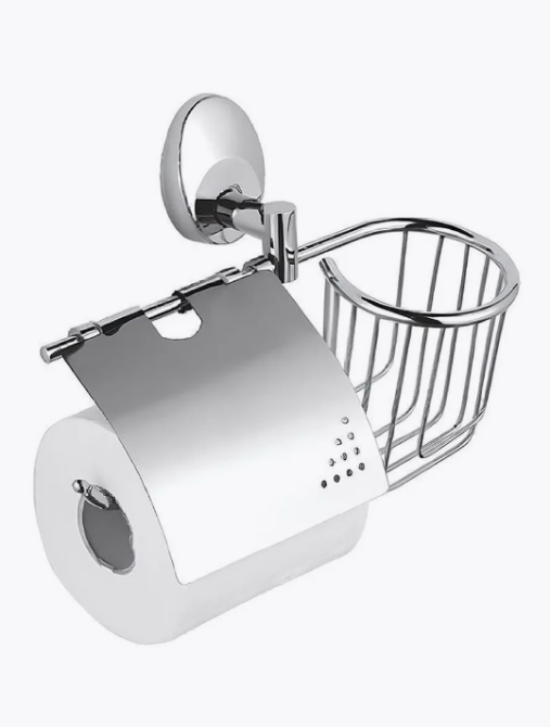 Держатель для бумаги металлический с крышкой и металлической корзиной Zerix LR3303-1 (LL1425) Черновцы - изображение 2