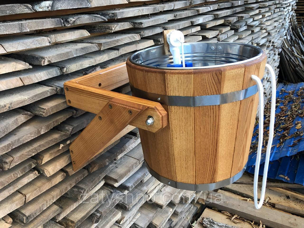 Ведро-водопад с нержавеющей вставкой 20 л, ясень Киев - изображение 5