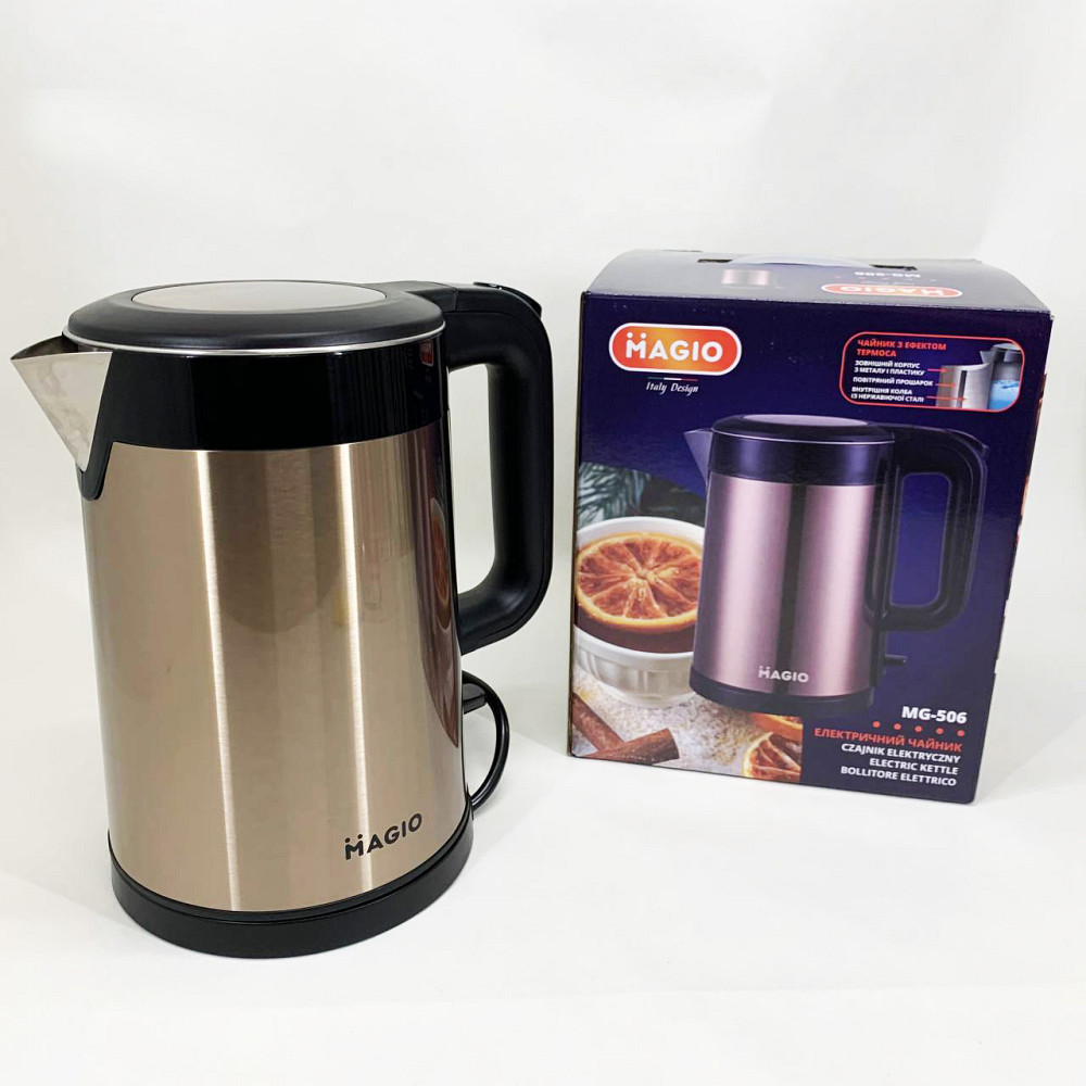 Ергономічний електричний чайник MAGIO, Чайник металевий для дому електричний для дому красивий JY-28 Івано-Франківськ - фото 4