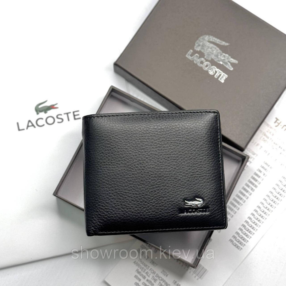 Мужской зажим Lacoste — кожаный, брендовый, для стильных мужчин (6607) Киев - изображение 1