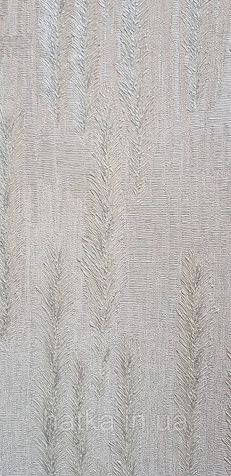 Шпалери вініл на флізеліні гарячого тиснення DUKA Selective1.06х10 колосок листя стуктурне срібло на сірому DK32750-5 Київ - фото 1