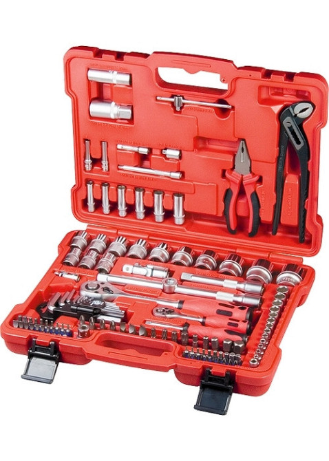 Набір слюсарно-монтажний з квадратами 1/4", 1/2" і 5/16", 117 предм. MATRIX PROFI Полтава - фото 1