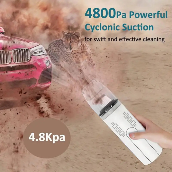 Портативный автомобильный пылесос Grikey Mini (AUTO GUYS) 5000 Па, ручной беспроводной мини-пылесос со складной ручкой (Уценка) Киев