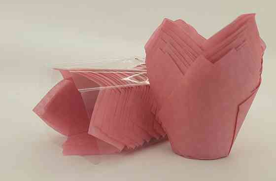 Тарталетки паперові для кексів ТЛ-160" Тюльпан Рожевий" (50*65/90) (100 шт.) (1 уп.) Харків